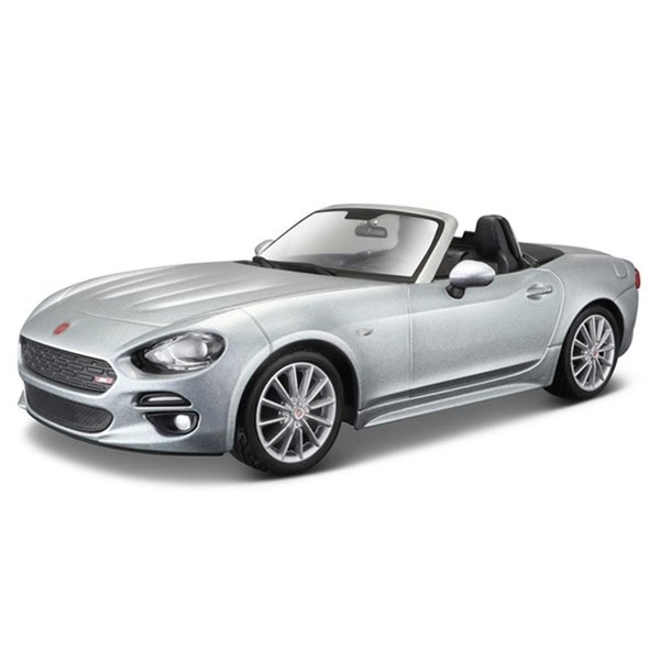 Bburago B  Fiat 124 Spider Diecast Model Car; Metallic Silver BBU21083MSL